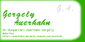 gergely auerhahn business card